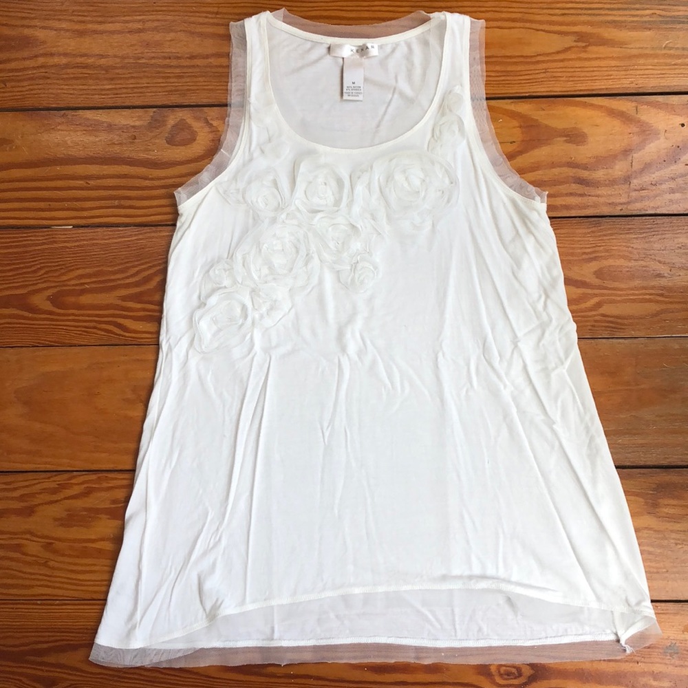 Kenar Cream Tank Top